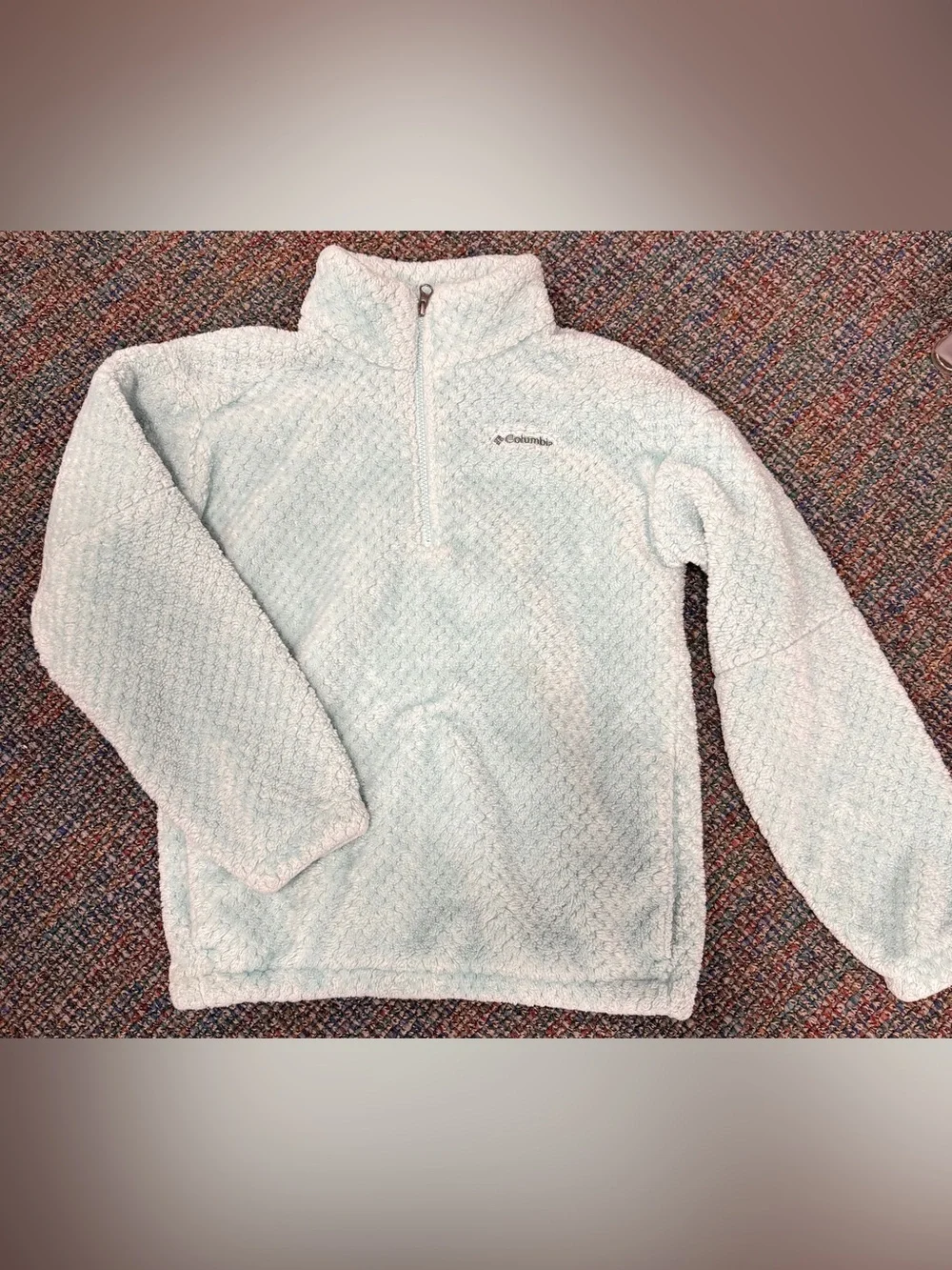 Columbia Kids Pale Blue Sherpa Half-Zip Pullover